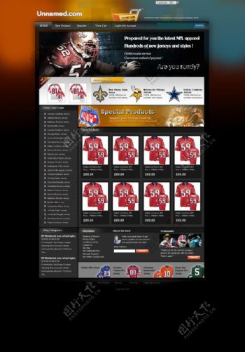 NFL美国职业橄榄球大联盟运动用品站图片