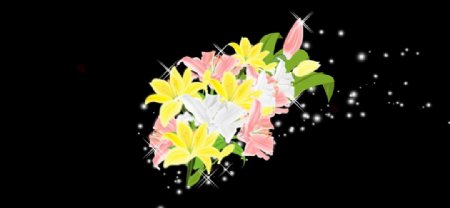 百合花束图片