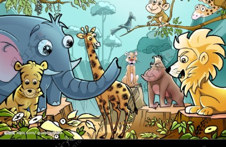 卡通动物乐园图片