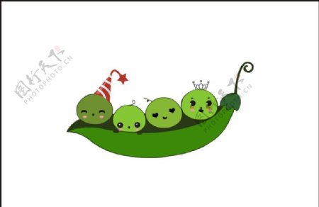 豌豆logo卡通豌豆荚