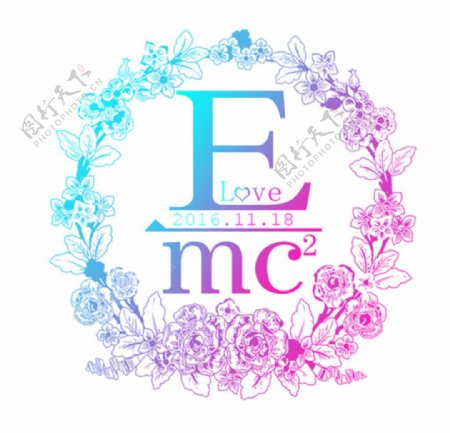 EMC婚礼字母LOGO