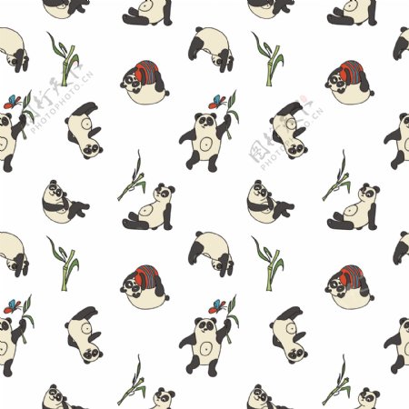 造型各异的熊猫