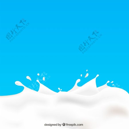 溅液态牛奶