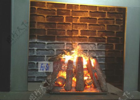 伏羲电壁炉篝火