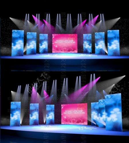护士节演出舞台设计3d灯光