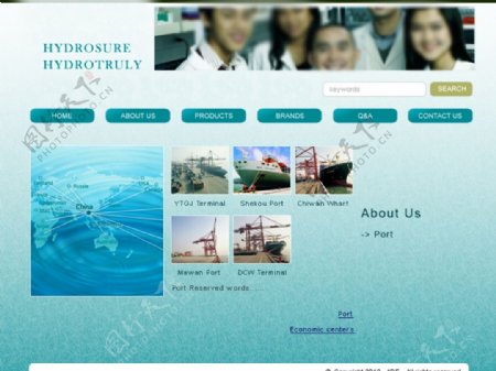 净化纯净水制药网站模版Port