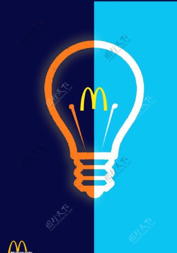 麦当劳24小时灯泡创意