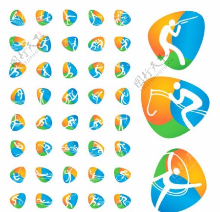 奥运项目运动图标
