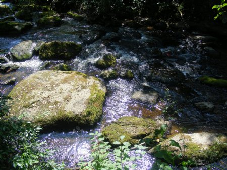 山泉河流石摄影