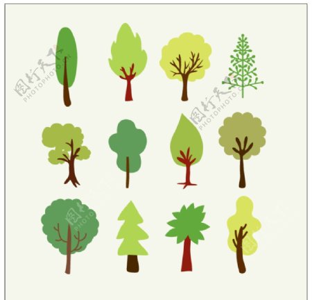 森林树木图形