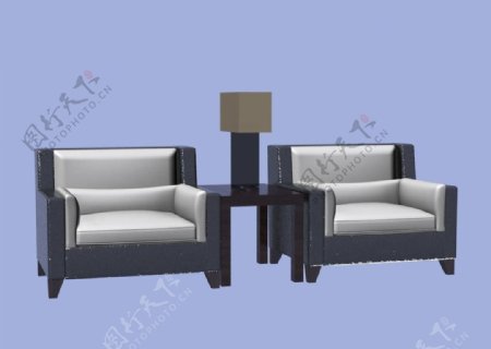 办公沙发模型下载3D沙发模型