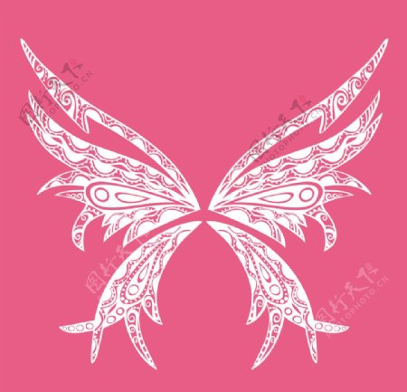 蝴蝶翅膀纹身图案