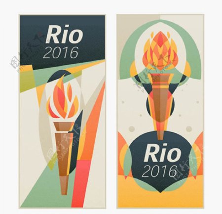 2016里约奥运会火炬海报