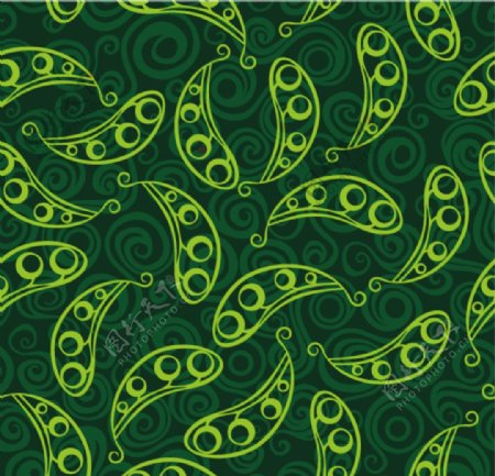 绿色植物装饰花纹欧亚底纹