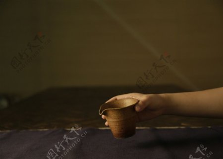 茶道柴烧陶瓷公道杯