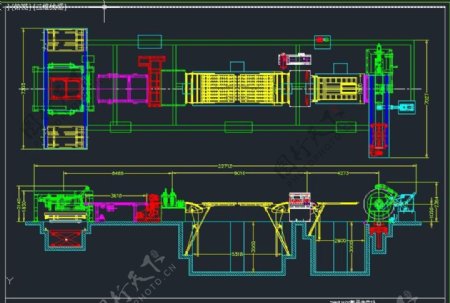 生产线总图CAD机械图纸