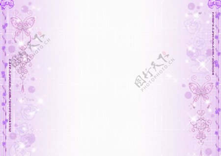 淡紫色花边简约边框