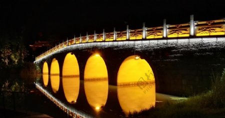 湘潭九华湖公园夜景