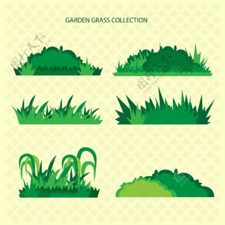 6款绿色草地设计矢量素材