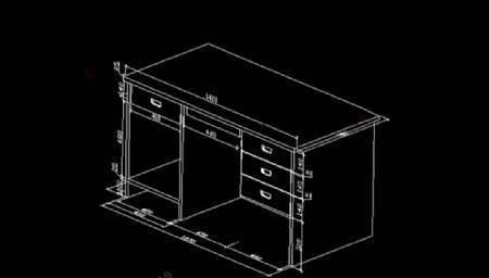 三维立体写字台