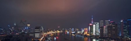 上海外滩陆家嘴夜景