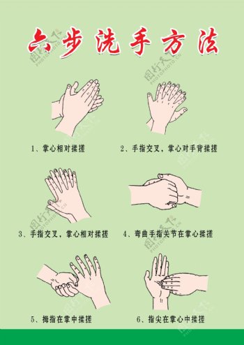 六步洗手方法
