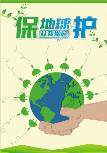 保护地球环境保护节能海报