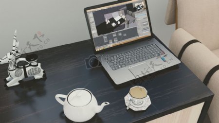 杯子笔记本电脑茶叶高清壁纸