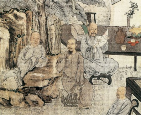 清朝人物国画图片