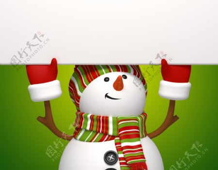 3D圣诞小雪人设计