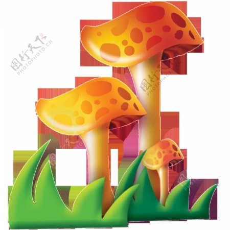 唯美六一儿童节动漫蘑菇素材