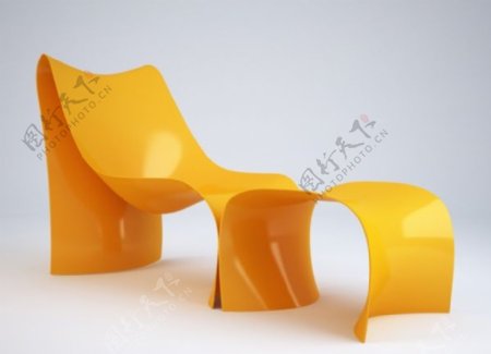异形躺椅的3D模型