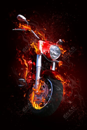 火焰摩托车图片