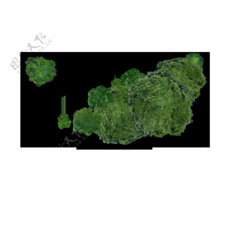 绿色小岛元素