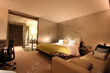 香港W酒店简约卧室设计图片
