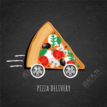 创意披萨汽车图片