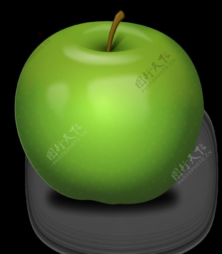 写实绿色苹果图片免抠png透明图层素材