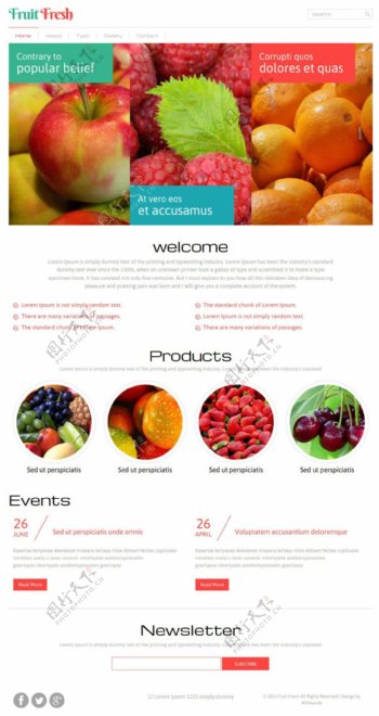 水果农业贸易公司响应式网站模板
