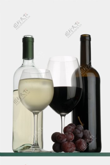 葡萄与各种葡萄美酒图片