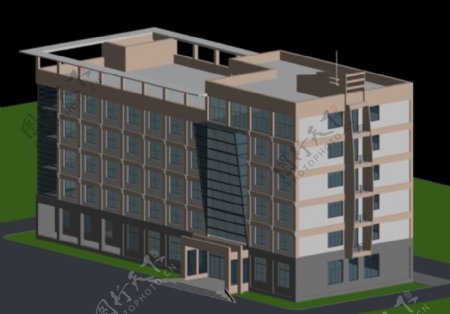MAX公共建筑办公楼3D模型素材