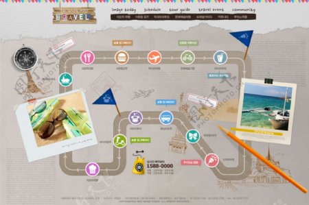 韩国夏季旅游海报设计