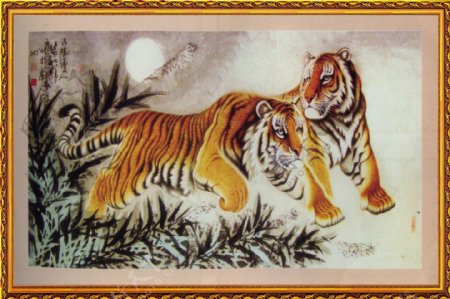 老虎装饰画