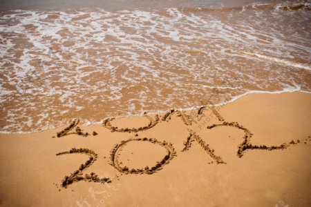 20112012沙滩印迹图图片