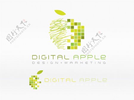 绿色苹果科技企业标志
