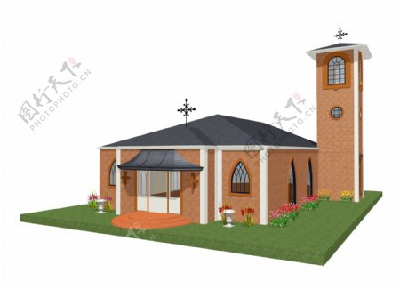 教堂设计模型
