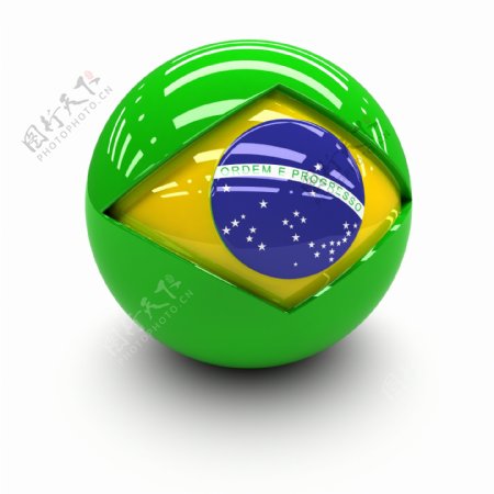 巴西国旗球体图片