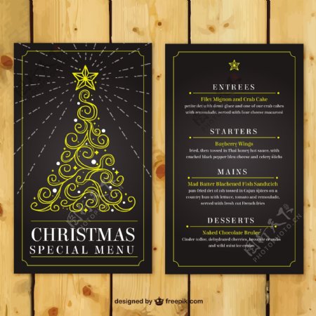 装饰圣诞树的菜单