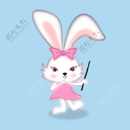兔子吉祥物插画素材