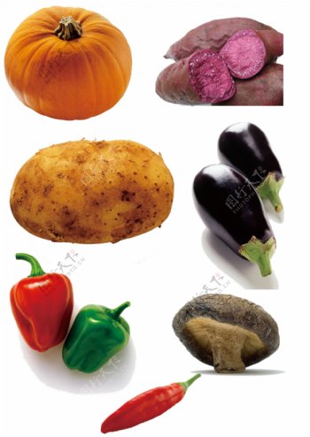 蔬菜素材分层图
