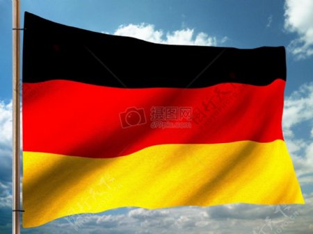蓝天下的德国国旗